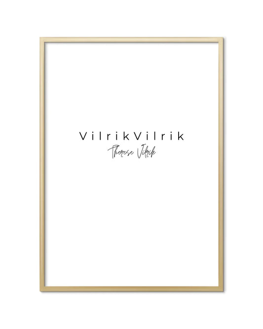 Ramme i guld – slank aluminiumsramme til kunsttryk og plakat, af VilrikVilrik
