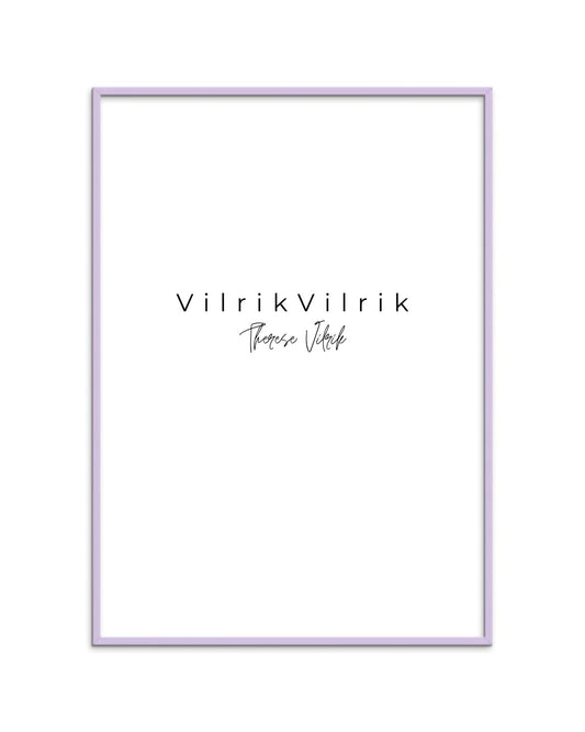 Lilla ramme – slank træramme i lilla, af Therese Vilrik