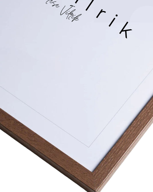 Mørk egetræs ramme