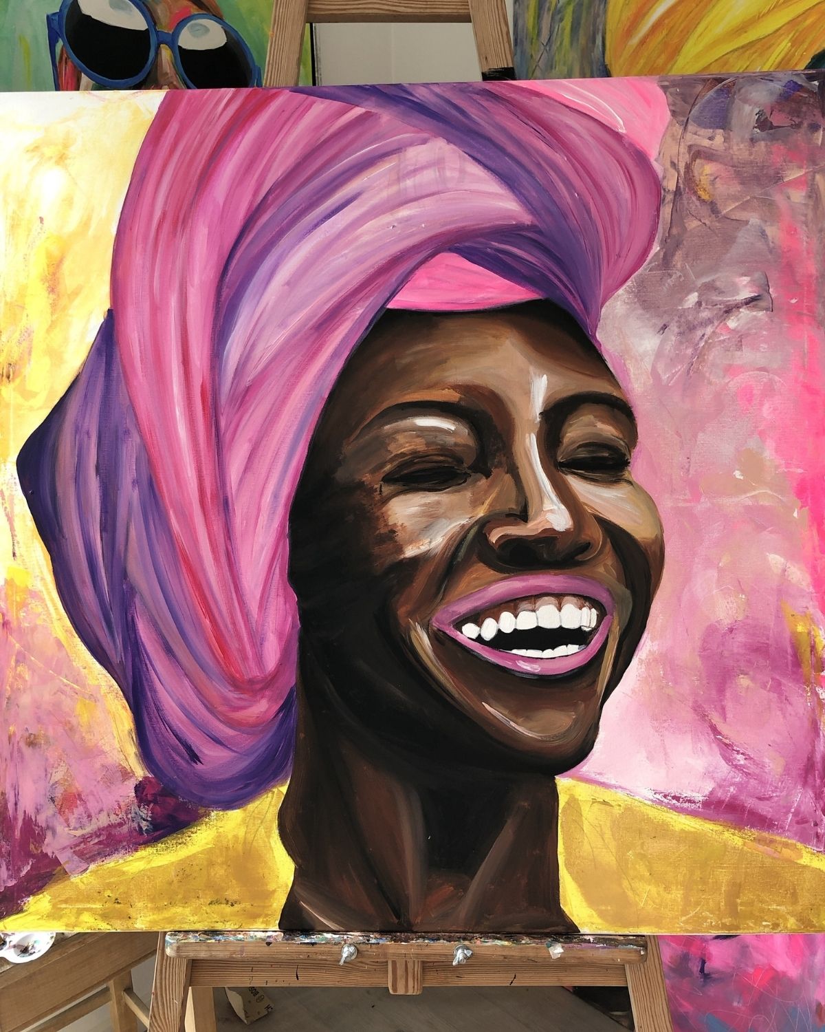 Claudia · Originalt maleri · 100x100 cm · SOLGT