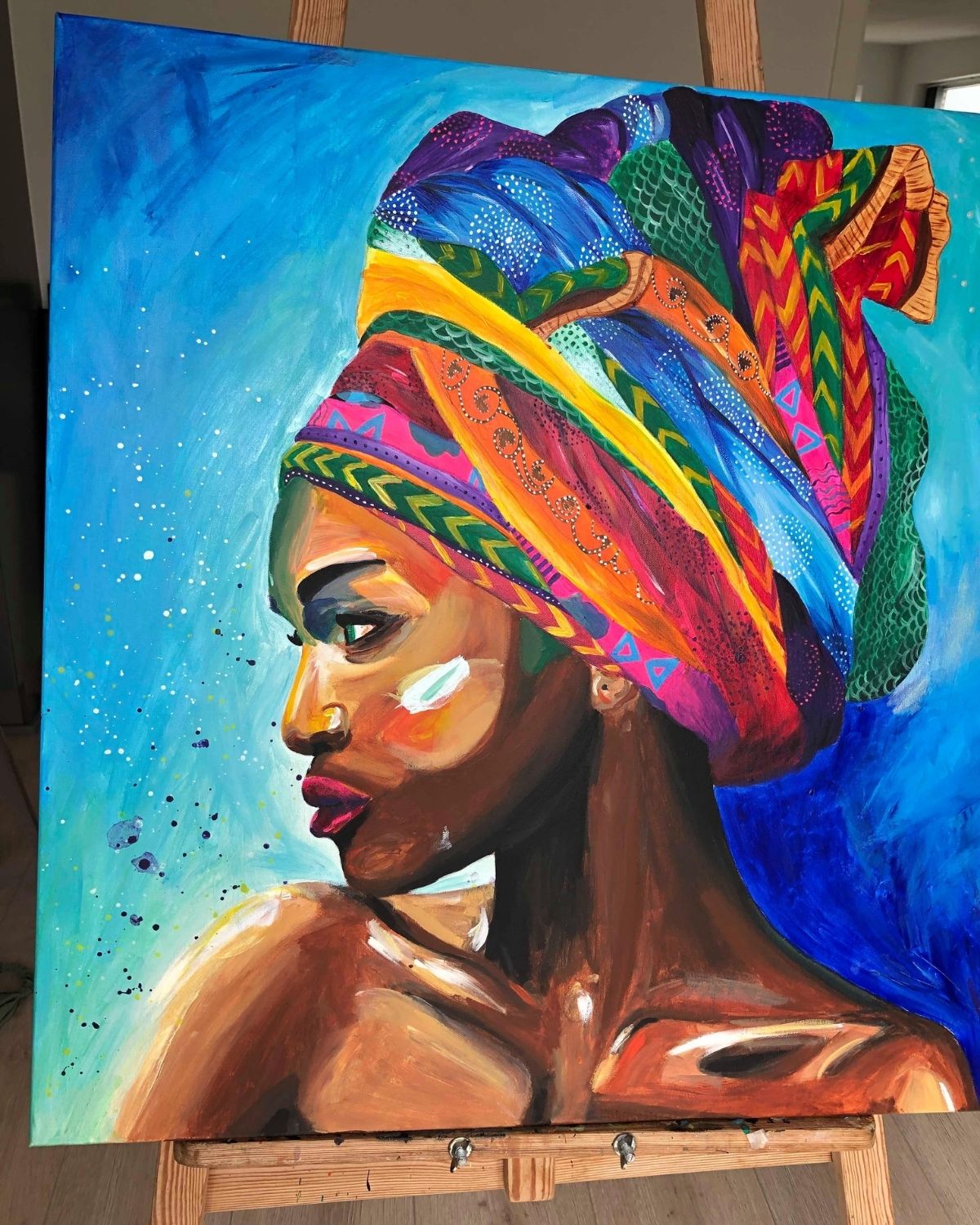 Filisha · Originalt maleri · 100x100 cm · SOLGT
