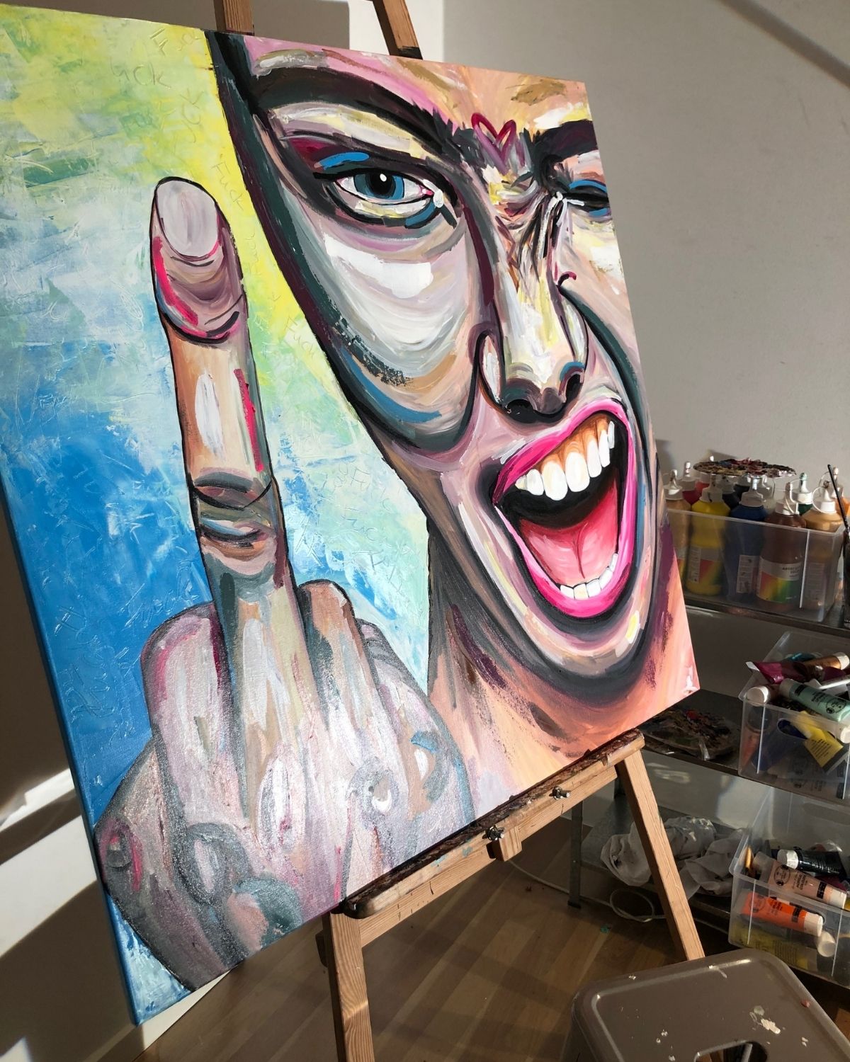 Pernille · Originalt maleri · 100x100 cm · SOLGT