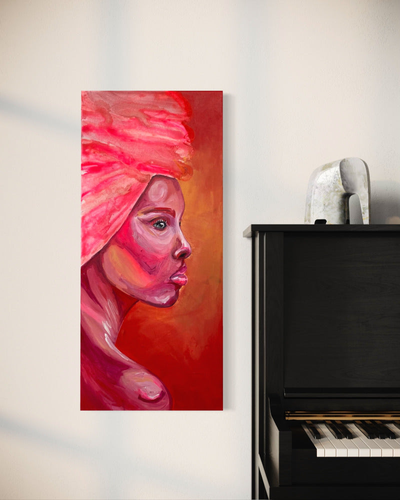 Pink Lady 90x40 | Akrylmaleri